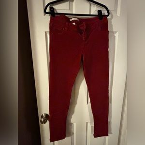 LC Lauren Conrad Corduroy Pants. Red. Sz 12.